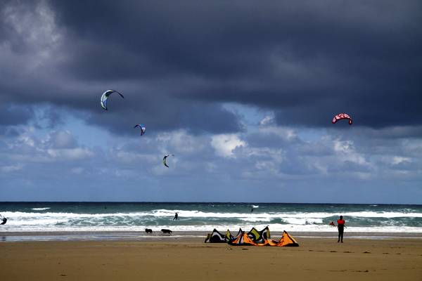 21st April 2012 - Day one of the BKSA Kitesurfing competitions at Watergate bay.