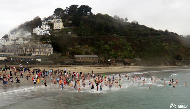 Looe RNLI - famous New Year dip - © Ian Foster / fozimage