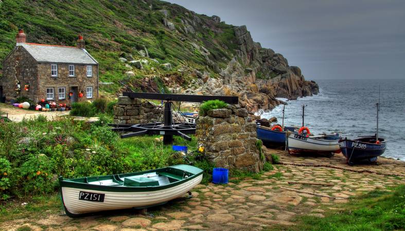 Western Morning View - The Victorian capstan at Penberth Cove, West Cornwall - © Ian Foster / fozimage